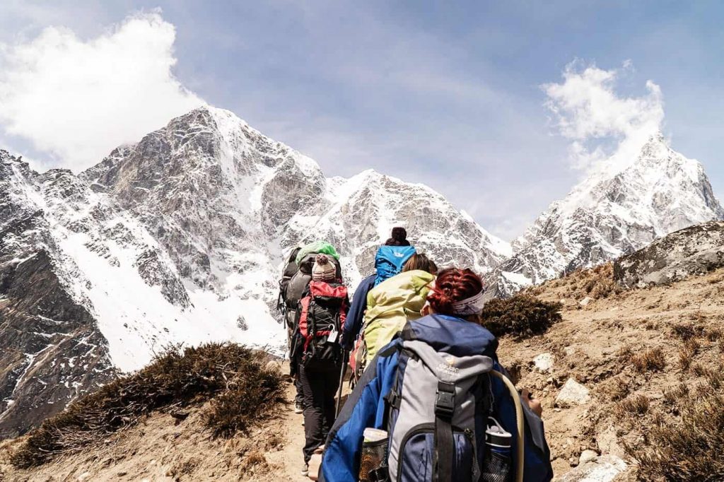 wandern in den Bergen