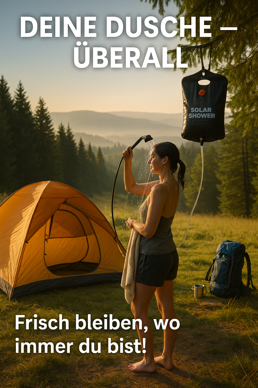 Frisch geduscht – auch mitten in der Wildnis! Entdecke die mobile Campingdusche für Freiheit & Komfort